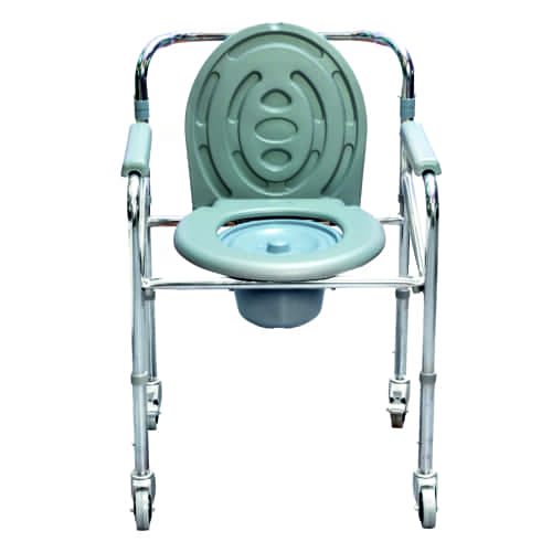 COMMODE CHAIR HEIGHT ADJ WITH WHEEL (CC2)